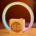 Sunrise Alarm Clock, White Noise Sound Machine, Alarm Clocks for Bedrooms with 12 Color Ambient Nightlight, White Noise Machine with 30 Soothing Sounds, Gifts for Adults, Kids, Couples, and Friends