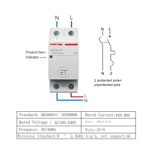 Disjoncteur intelligent 1P+N 63A idéal pour programmer le chauffage - 3