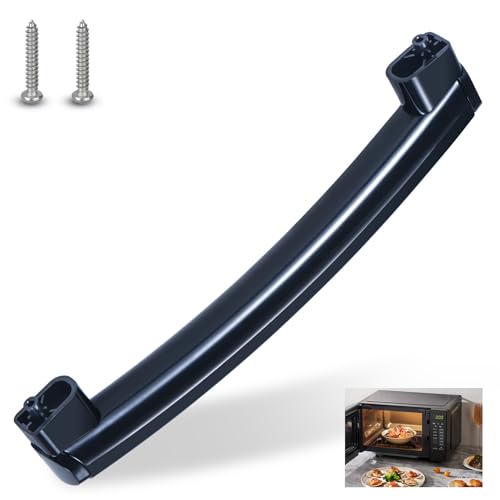 Upgrade Black WB15X10275 Microwave Oven Door Handle, Only Compatible with General Electric GE Microwave Oven Handle, Replacement Part for WB06X10939 PS8754172, Contains 2 Screws