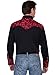 Scully Men's P-634 Embroidered Floral Western Shirt (Crimson, XLarge)