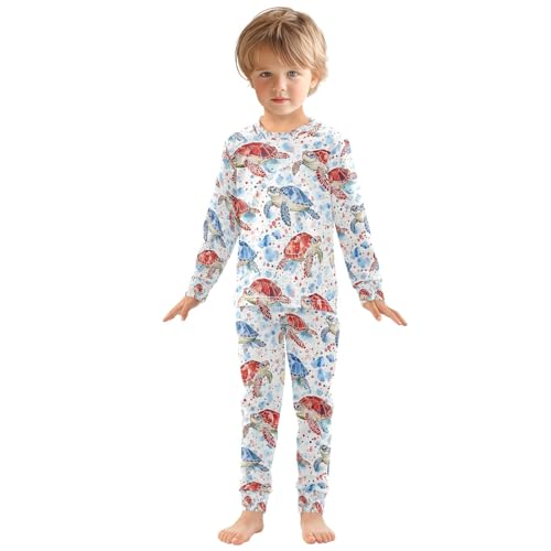 senya Marble Turtle Pajamas Set Long Sleeve Soft Cotton Sleepwear 2 Piece3