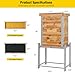 Aivituvin Bee Hive Bee Box 10 Frame Upgrade with All -Around Metal Frame Bee Castle Coated with 100% Beeswax Includes Waxed Foundations,2 Deep Boxes & 1 Medium Box