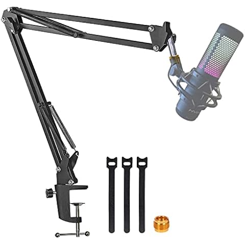 Boom Arm For Hyperx Quadcast Microphone, Adjustable Suspension Mic Scissor Stand, For Studio Recording & Broadcasting Compatible with Hyper X QuadCast S Mic By YUZUHOME Cover