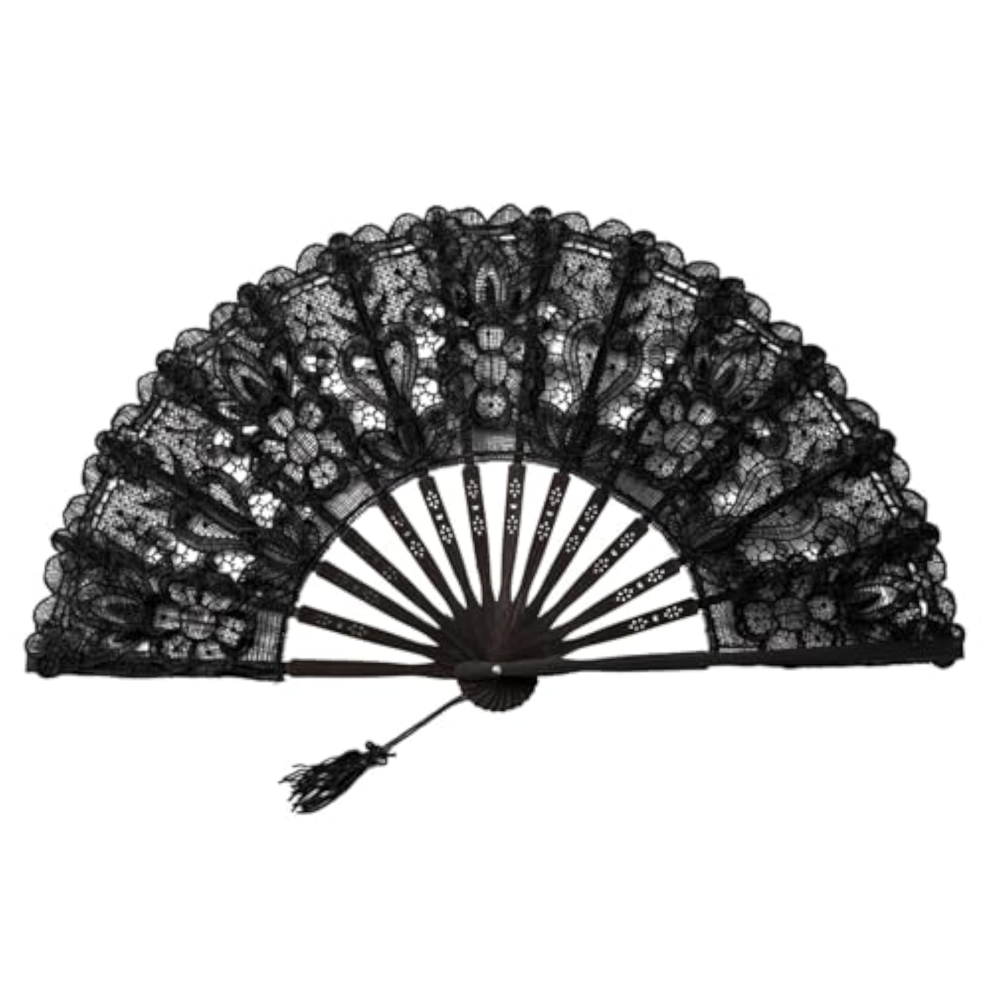 Chinese Foldable Dancing Fan for Bridal Performance, Black