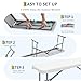 Garvee 6FT Folding Bench 2 Pack, Plastic Portable Folding Bench Seat with Carry Handle & Lock for in/Outdoor Activities, Picnic, Soccer, Caming Dining Seat, White