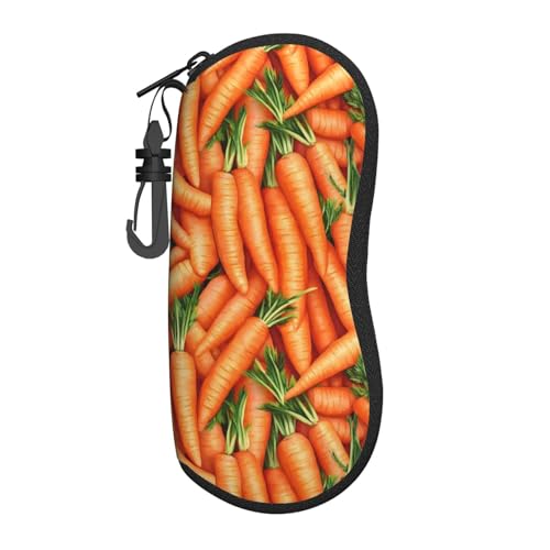 Funda Gafas,Acuarela De Zanahoria Divertida Estuche De Gafas Portátil Clásico,Anteojos Funda Para Trabajo Viaje Hombres 17X8X3.6Cm