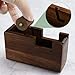 Buqoo Walnut Wood Tape Dispenser with Built-in Pen Holder – All-in-One Desk Organizer for Office/Home School