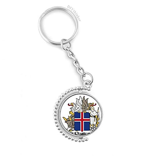 Porte-clés rotatif Islande pour éviter les clés emmêlées dans la poche