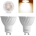 Aooallme GU10 LED Light Bulb, 60W Halogen Bulbs Equivalent, 5.5W 600LM, 3000K Warm White,110V dimmable GU10 Mr16 LED Bulbs (Warm White)