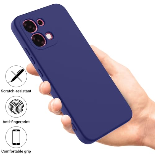 Image of Back Cover for Oppo F31 5G | Full Camera Protection | Premium Liquid Silicon Case | Flexible Bumper Case for Oppo F31 5G (Dark Blue)