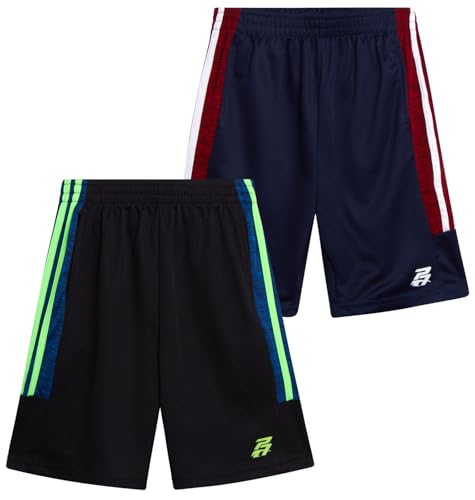 Pro Athlete Boys Athletic Shorts - 2 Pack Quick Dry