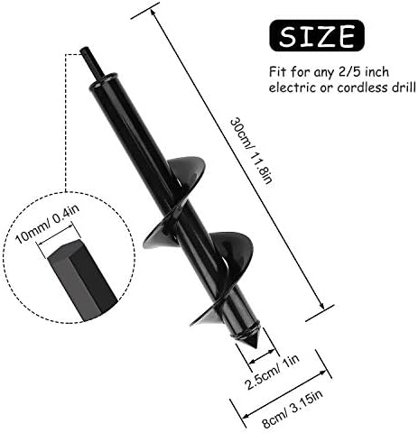Bahçe salyangozları spiral matkap ucu, el matkabı, toprak burgusu, kazık deliği, zaman kazandıran delik açıcı, bitki tarhı, ampul, fide dikimi için kazma aleti (8 x 30 cm) - Görsel 3