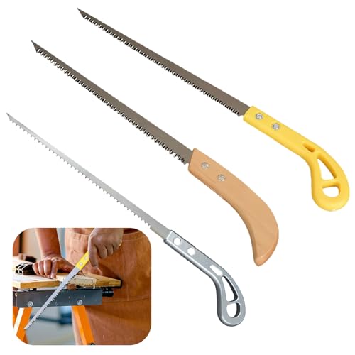 FENGCHUANG 3 Pièces Scie à Elaguer Multifonctionnel Portative Jardin Scie a Bois léger Durable Résistant à la Rouille et Tranchant Convient pour la Taille le Jardinage la Coupe du Bois