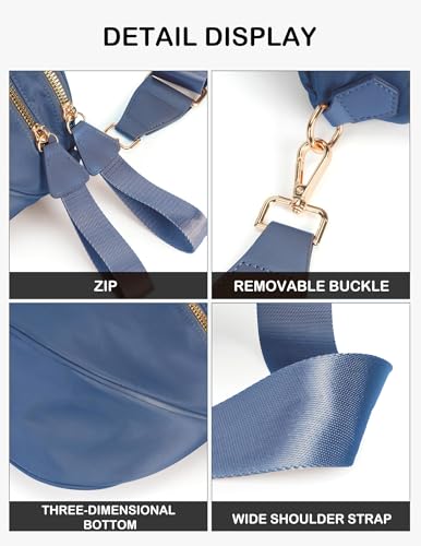Image of FEIBOON Spacious Nylon Crossbody Bag Bum Bag Handbags Wallets Purses Trendy Shoulder Bag for Women