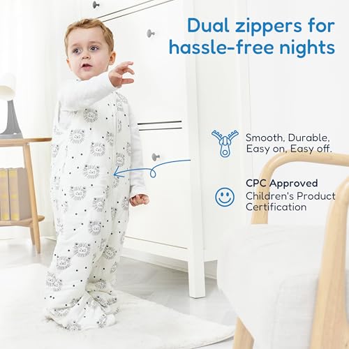 Image of TotAha Toddler Sleep Sack 1.0 TOG for 2T-3T-4T, Premium Soft Wearable Blanket Baby Sleeping Bag with 2-way Safe Zipper for Girl Boy