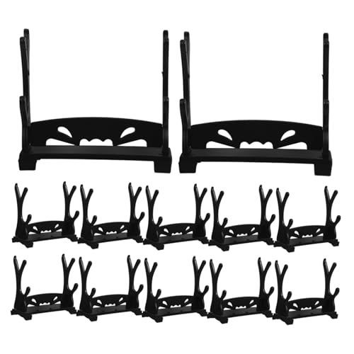 MUELODSIC Exquisite Craftsmanship Sword Display Stand 12pc Miniature Swords Rack Excellent Organizer
