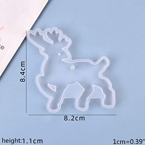 HELYZQ Molde de resina epóxi de cristal, pingente listado no Natal, molde de silicone, ferramenta de