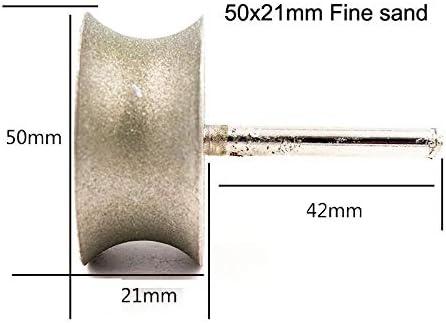 1PCS Diamond Mounted Point CONCAVE CYLINDER Head Jade Carving Tools(40mm Fine Sand)