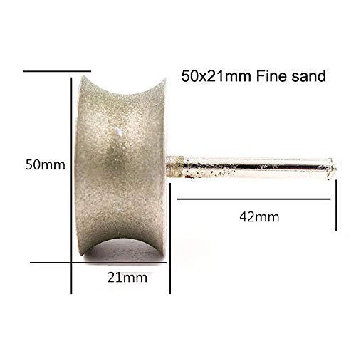 1 peça de ferramentas de entalhe de jade com cabeça de cilindro côncavo montada em diamante (areia f