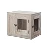 unipaws 25.5 Inch Furniture Style Dog Crate for Small Dogs, Cats, Min Pigs, Rabbit, Indoor Aesthetic Puppy Kennel, Modern Decorative Wood Wire Pet House Cage, Pretty Cute End Side Table, Grey