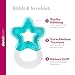 dentistar Kühlbeißring 2er-Set – Beißring Baby ab 3 Monate – Kühlende Zahnungshilfe und Beißspielzeug für Babys und Kleinkinder - BPA frei - Türkis