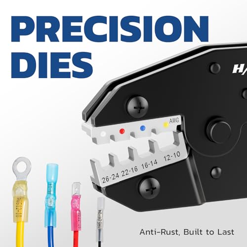 Image of haisstronica Crimping Die for Heat Shrink Wire Connectors, AWG 26-10