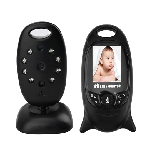 ANJ.GG Babá Eletrônica Sem Fio com Tela 2.0' LCD, Áudio Bidirecional, Visão Noturna, Monitoramento de Temperatura, Lullabies, Alcance até 260 m