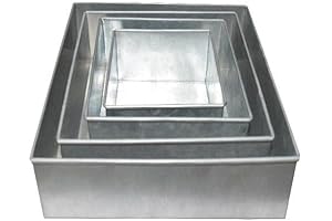 4 Tier Square Multilayer Birthday Wedding Cake Tins