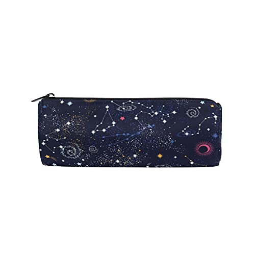 Image of 12 Constellations Small Pencil Bag,Galaxy Sun Moon Stars Pencil Case Pouch for Adults,Pencil Pouch with Zipper for Women Men