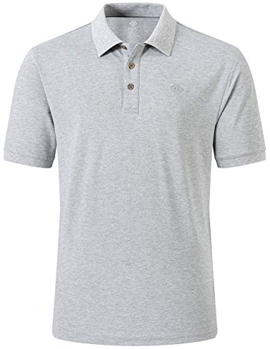 MoFiz Men's Golf Polo Shirt Men's Athletic Shirts & Tees Classic Fit Causal T-Shirts for Men Light Gray Size 2XL