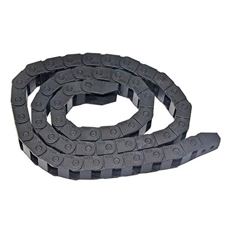 1m Black Plastic Drag Chain Cable Carrier for CNC Router Mill (10mm x 20mm) Cover