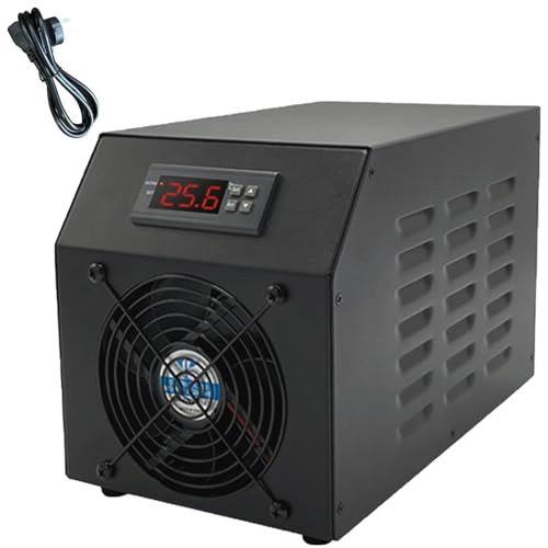 FgdVrelnor Enfriador De Acuario Doméstico De 60 litros, Funcionamiento Silencioso, Refrigeración por Recirculación, Acuarios Tropicales o De Agua Dulce Cold/Warm