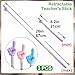 PAGOW 3 Pcs Retractable Teacher Pointer Sticks, 3 Light Colors Hand Pointer Stick, Student Finger Pointing Sticks, Extendable Supplies for Reading, Classroom (Blue+Purple+Pink, Finger)