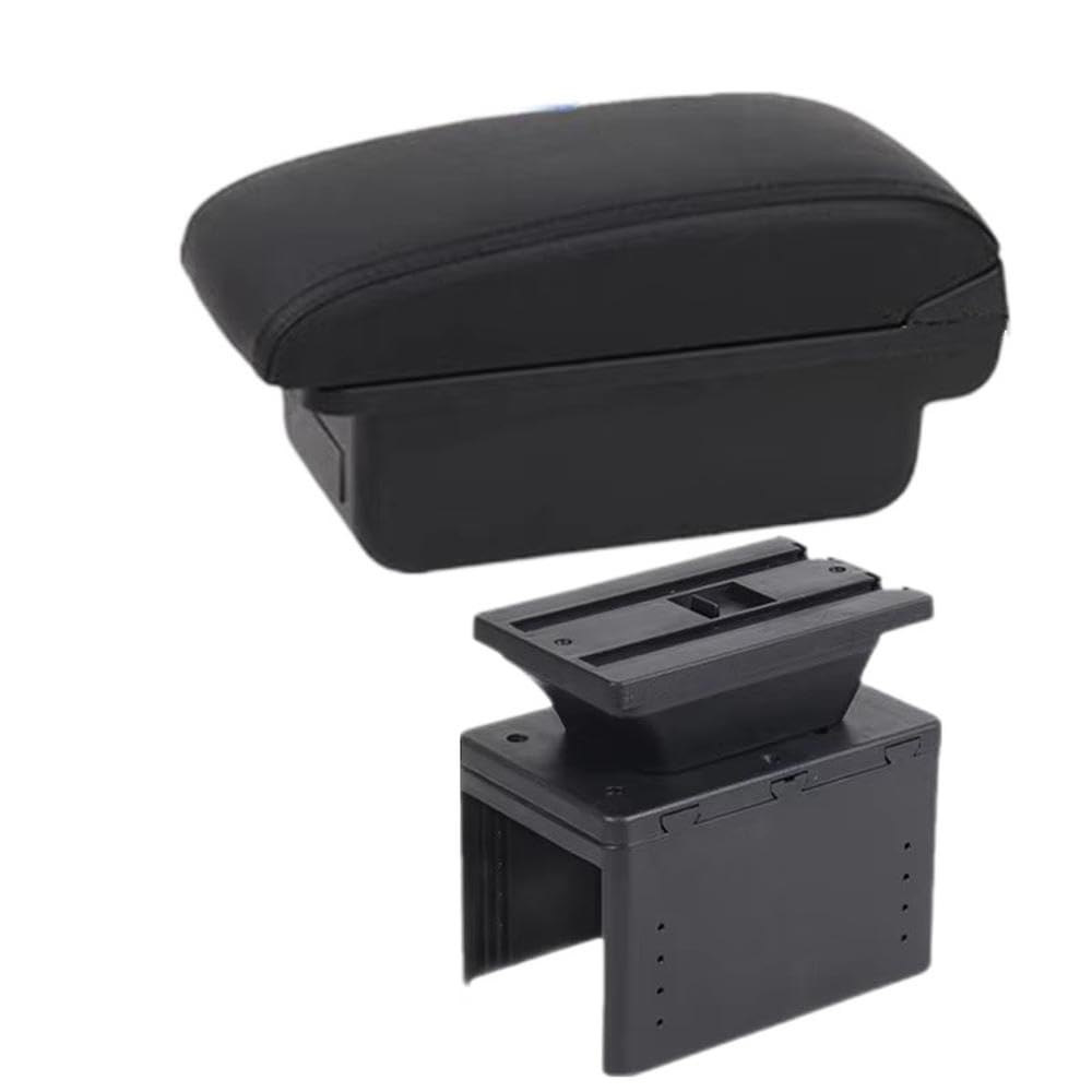 FSOZDBBPL For Nissan Micra K14 2020-2024 Car Armrest Box Center Storage Box Interior Retrofit Parts Interior Parts(A2 black line No USB)