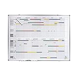 Smit Visual Jahresplaner - BxH 1200 x 900 mm - mit Halbjahres- und 365-Tage-Einteilung - Infotafel Magnettafel Magnetwand Planungstafel Präsentationstafel Schreibtafel Tafel Wandtafel Whiteboard