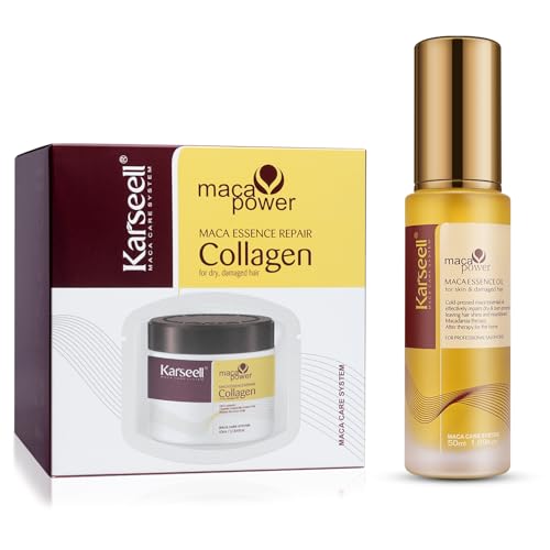 Karseell Collagen Hair Treatment Deep Repair Conditioning with Argan Oil Collagen Hair Mask Essence for Dry Damaged Hair All Hair Types