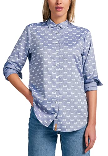 ETERNA Damen Oxford Bluse REGULAR FIT 1/1 blau 34_D_1/1