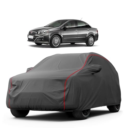 Image of Heavy-Duty Car Cover for Compatible with Fiat Linea (2009 to 2025 All Models) Deluxe Car Protection Cover - Waterproof & UV-Resistant All-Season Exterior Protection