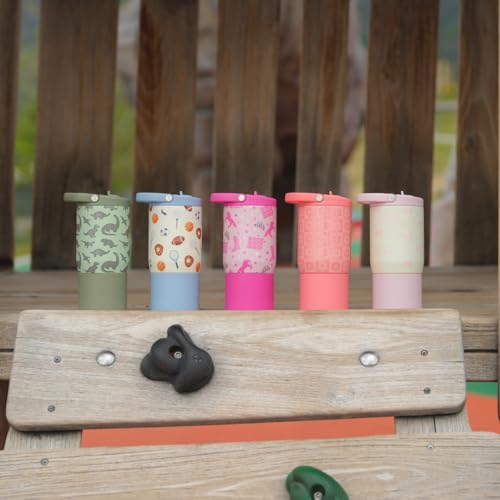 Image of HydroJug Sport 14 oz Insulated Kids Water Bottle with Straw, Daisy Checkers