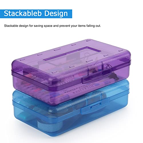 Image of Tamaki 1 Pack Plastic Pencil Box Large Capacity, Purple