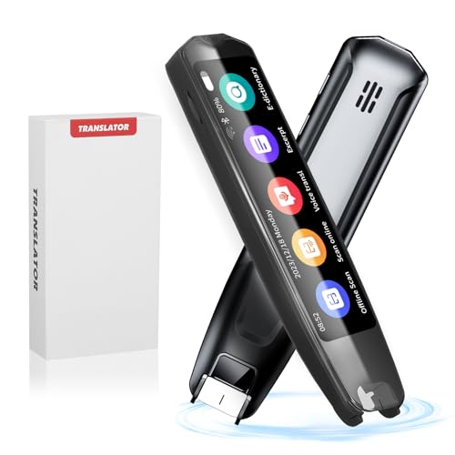 Scan Reader Pen, Portable 134 Language Real Time Translator Device for Dyslexia, Supports Speech & Scan to Text, Offline & Online Reading Scanner for Elderly, Kids, Travelers, Students