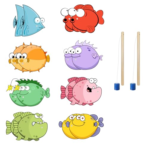 HOOJOJO Magnetic Fishing Game Sight Word Games Large Size Dry