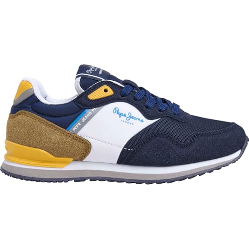 Pepe Jeans London Life B, Sneak Niños, Azul Marino Azul, 34 EU