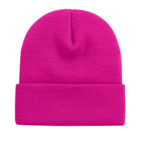 Image of ZOORON Beanie for Women Men Ski Watch Cap Cuffed Plain Skull Knit Hat Soft Fisherman Winter Hat