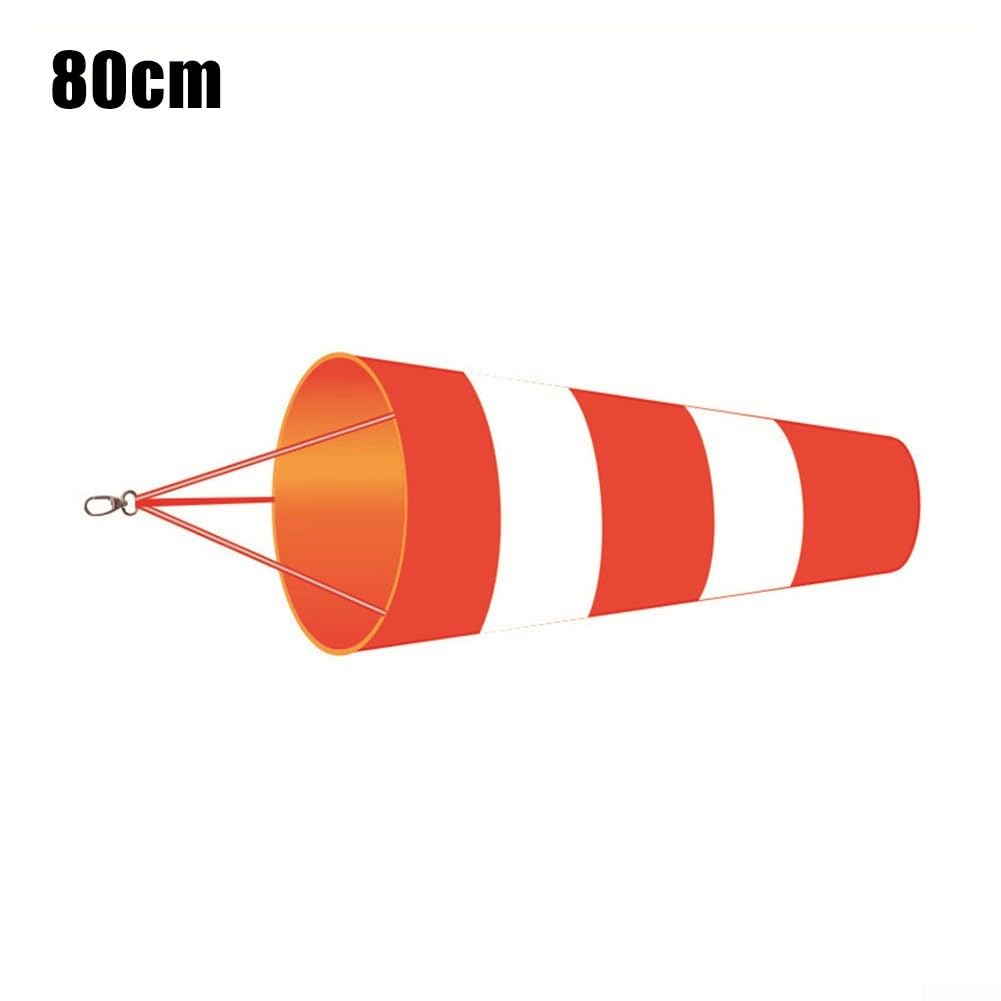 Airport Windsock Rip-stop Outdoor Rainbow Wind Measurement, bolsa profesional de manga de viento para aeropuerto, rojo + , material de poliéster RipStop (100 cm)