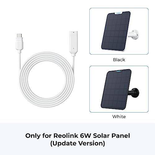 Reolink 4.5m 6W Solar Panel Extension Cable (White) for Argus PT Go PT, TrackMix, Duo 2, Argus 3 Solar Camera Systems - Image 3