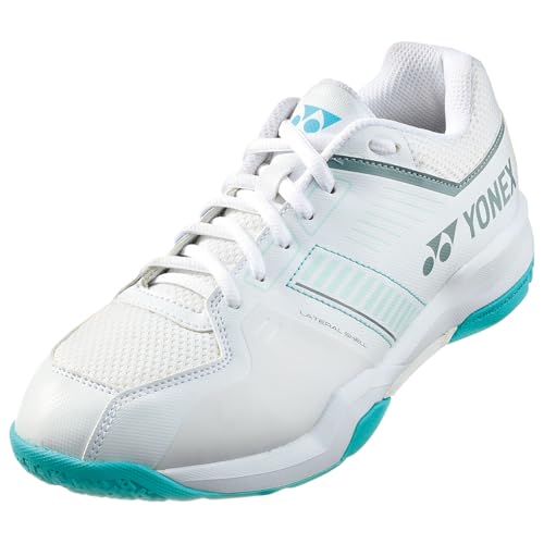 YONEX Men's Power Cushion Strider Flow Badminton, White/Mint, 11