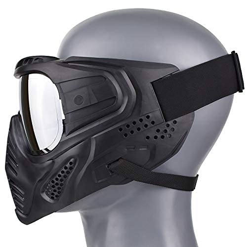 Zlangsports Airsoft Mask Full Face Adjustable Protection Gear, Paintball Mask Halloween Airsoft Bb Hunting Mask #TOP2