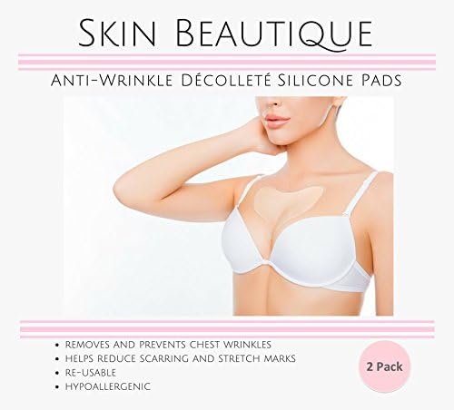 Anti-Wrinkle Dรฉcolletรฉ Silicone Chest Pads Eliminate And Prevent Chest Wrinkles While You Sleep I Medical Grade - 2 PACK