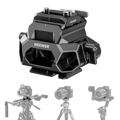 NEEWER 15mm LWS Baseplate with Arca Type QR Plate & Base, 15mm Rod Clamps, Retractable Anti Off Pin Compatible with DJI Compatible with SmallRig Shoulder Rig, SR015